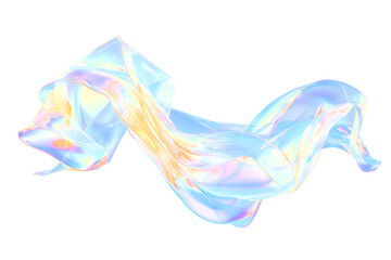 Flowing Iridescent Holographic Fabric