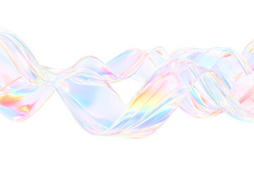 Iridescent Ribbon or Wave in Abstract Motion