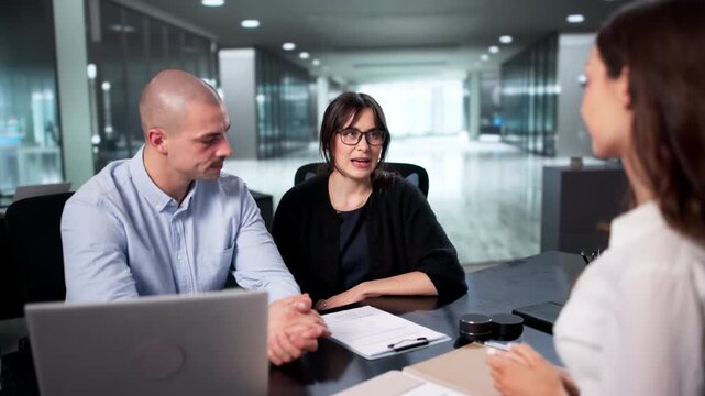 Unhappy Manager Conducts Disciplinary Meeting With Stressed Employee