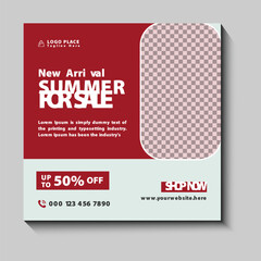 Modern Fashion Product Social Media Post Template for Watch and Shoes with Fashion Promotion with Stylish Creative Layout