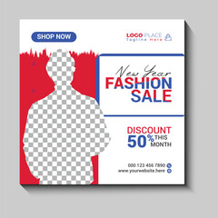 Modern Fashion Product Social Media Post Template for Watch and Shoes with Fashion Promotion with Stylish Creative Layout