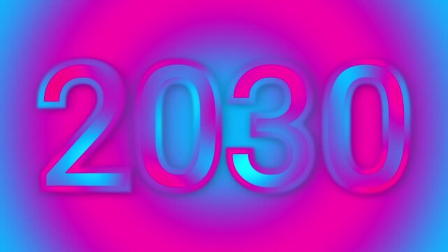 2030 new year colorful animated background
