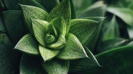 Obraz premium Close-up of vibrant green succulent plant.