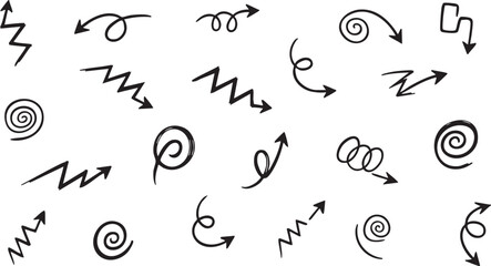 Adobe IllustrHand Drawn Arrow Doodle Pattern Set, Black and White Sketch Arrows Background
Abstract Hand Drawn Arrows and Scribble Doodles Seamless Pattern