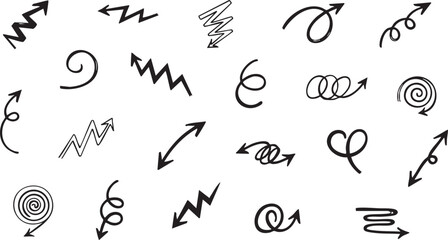 Adobe IllustrHand Drawn Arrow Doodle Pattern Set, Black and White Sketch Arrows Background
Abstract Hand Drawn Arrows and Scribble Doodles Seamless Pattern