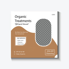 Modern Beauty Care and Spa Social Media Post Template with Elegant Skin Care and Salon Promotion Design