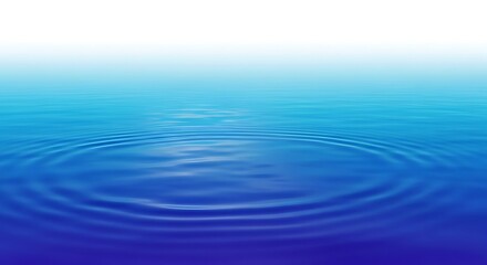 Naklejka premium A tranquil water ripple creating circles in the water