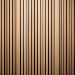 Fototapeta premium Wooden slatted wall acoustic panel background texture. Vertical wooden slats creating a minimalistic decorative and soundproofing wall panel