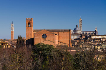 Fototapeta premium The Basilica of San Domenico, also known as Basilica Cateriniana in Siena