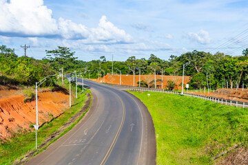 Highway in Costa Rica viewed from above