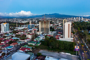 Downtown of San Jose, Costa Rica, after sunset