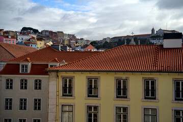 Colorful and Historic buildings of Lisbon, Portugal