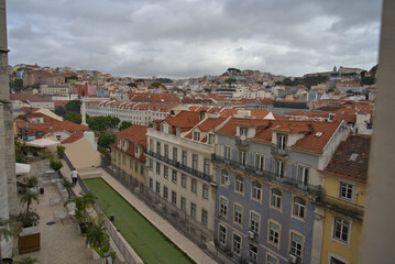 Colorful and Historic buildings of Lisbon, Portugal