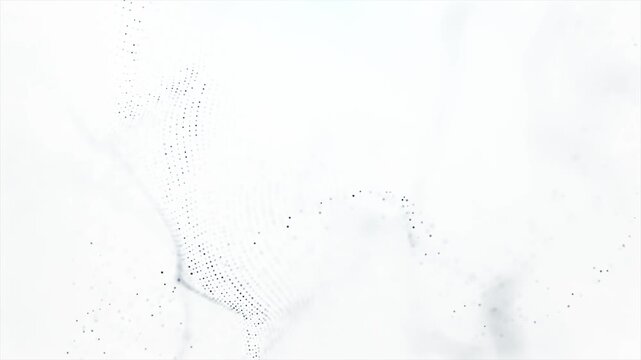 Technology flowing digital particles, digital soft dots loop background