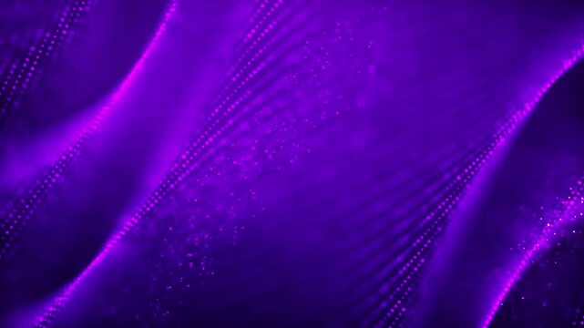 Technology flowing digital particles, Technology digital connection flowing dots loop background