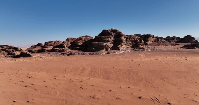 Aerial view at Wadi Rum Jordan
