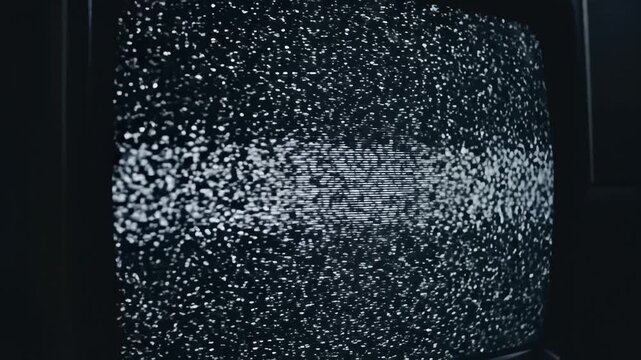 Old television with static noise