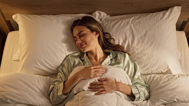 Woman sleeping in bed
