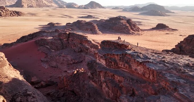 Aerial view at Wadi Rum Jordan