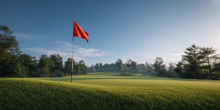 Banner on the golf fairway