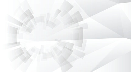 Fototapeta premium grey geometric technology background features precise gear shapes and structured forms, creating a clean and modern abstract vector design that conveys engineering, innovation, and mechanical efficien