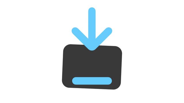 Download Flat Animation Cartoon Icon. 4K Video Transparent Alpha Channel. Editable Animated Icon Transparent Background.