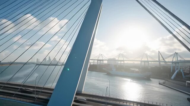 Erasmus Bridge Rotterdam - A Modern Architectural Marvel in Motion.