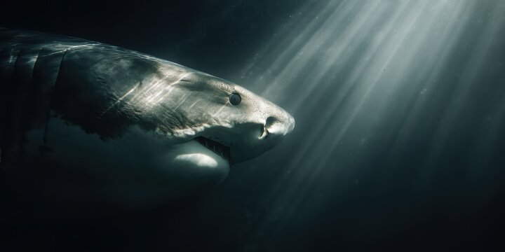 Broadnose sevengill shark in its natural habitat