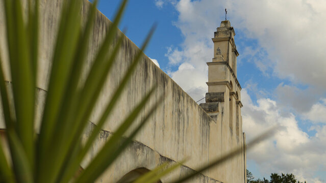 The historic Mission San Juan Capistrano in San Antonio, TX USA