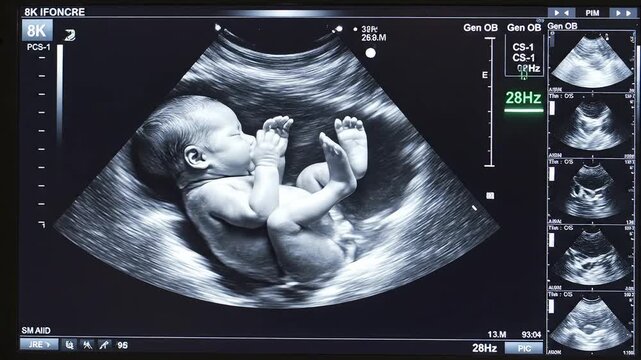 Ultrasound image of a fetus