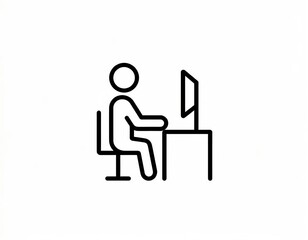 Fototapeta premium silhouette of a man sitting on chair