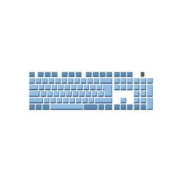 Minimalist Keyboard Icon on White Background, Technology Concept