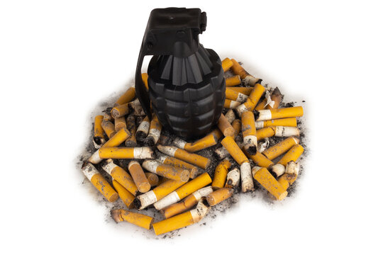 cigarette grenade isolated on white background