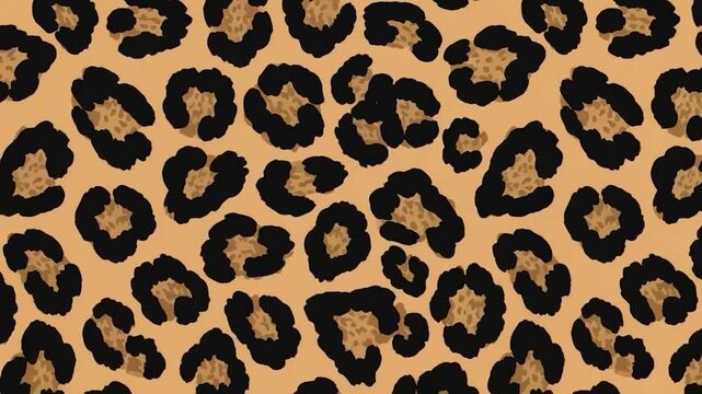 Leopard Print: A close-up view of a leopard print showcases the animal's distinctive spotted pattern against a warm, neutral background, evoking a sense of the wild and untamed.