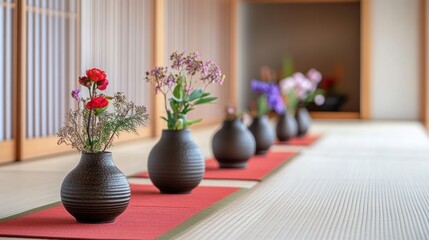 Fototapeta premium Elegant Japanese floral arrangement