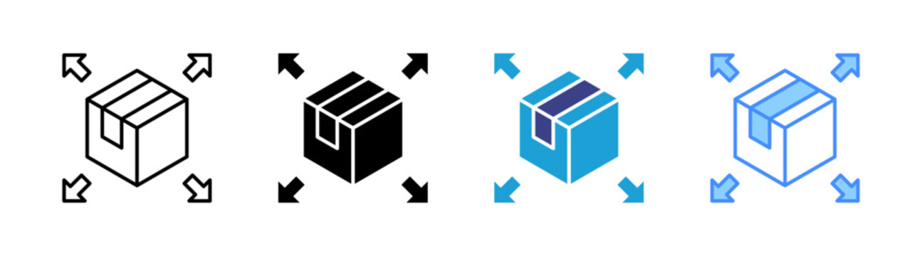 Distribution  icon set multiple style collection