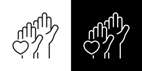 Obraz premium Volunteer Icon Set Different Style Collection. 
