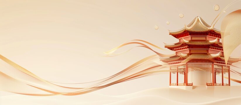 Background of Chinese style architecture festival theme