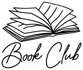 Book Club | Reading | Vector Book Design