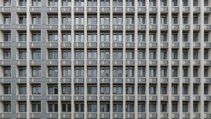 Obraz premium Modern Building Facade with Many Windows