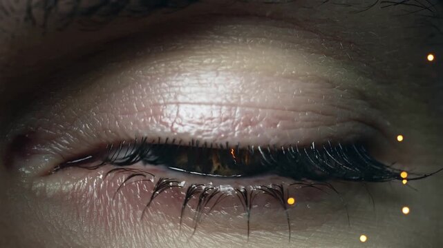 Supernatural eye with cosmic energy inside