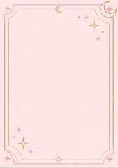 Mystical stationery design pastel background, generation AI 