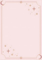 Mystical stationery design pastel background, generation AI 