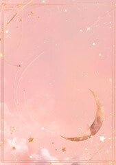 Mystical stationery design pastel background, generation AI 