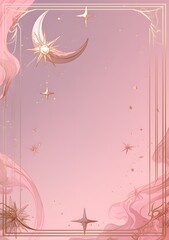 Mystical stationery design pastel background, generation AI 