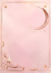 Mystical stationery design pastel background, generation AI 