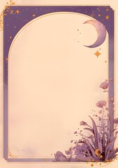 Mystical stationery design pastel background, generation AI 