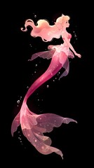 mermaid illustration, generation AI 