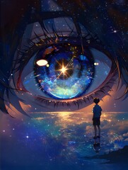 The universe in the eye, generation AI 