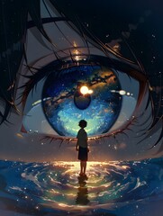 The universe in the eye, generation AI 